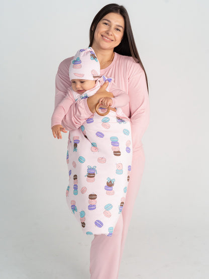 bamboo sleep sack 1 tog macaron party print