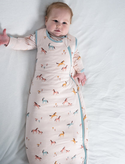 bamboo sleep sack 2.5 tog unicorn meadow print