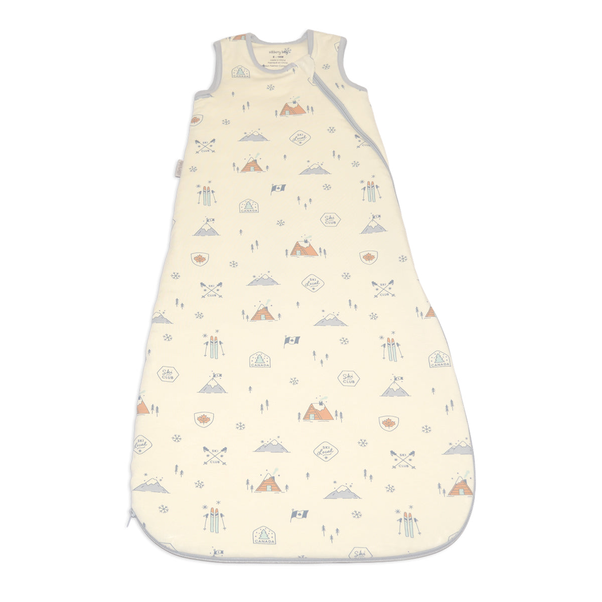 bamboo sleep sack 2.5 tog ski club print