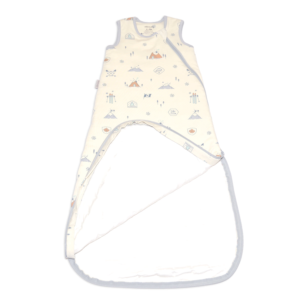 bamboo sleep sack 2.5 tog ski club print