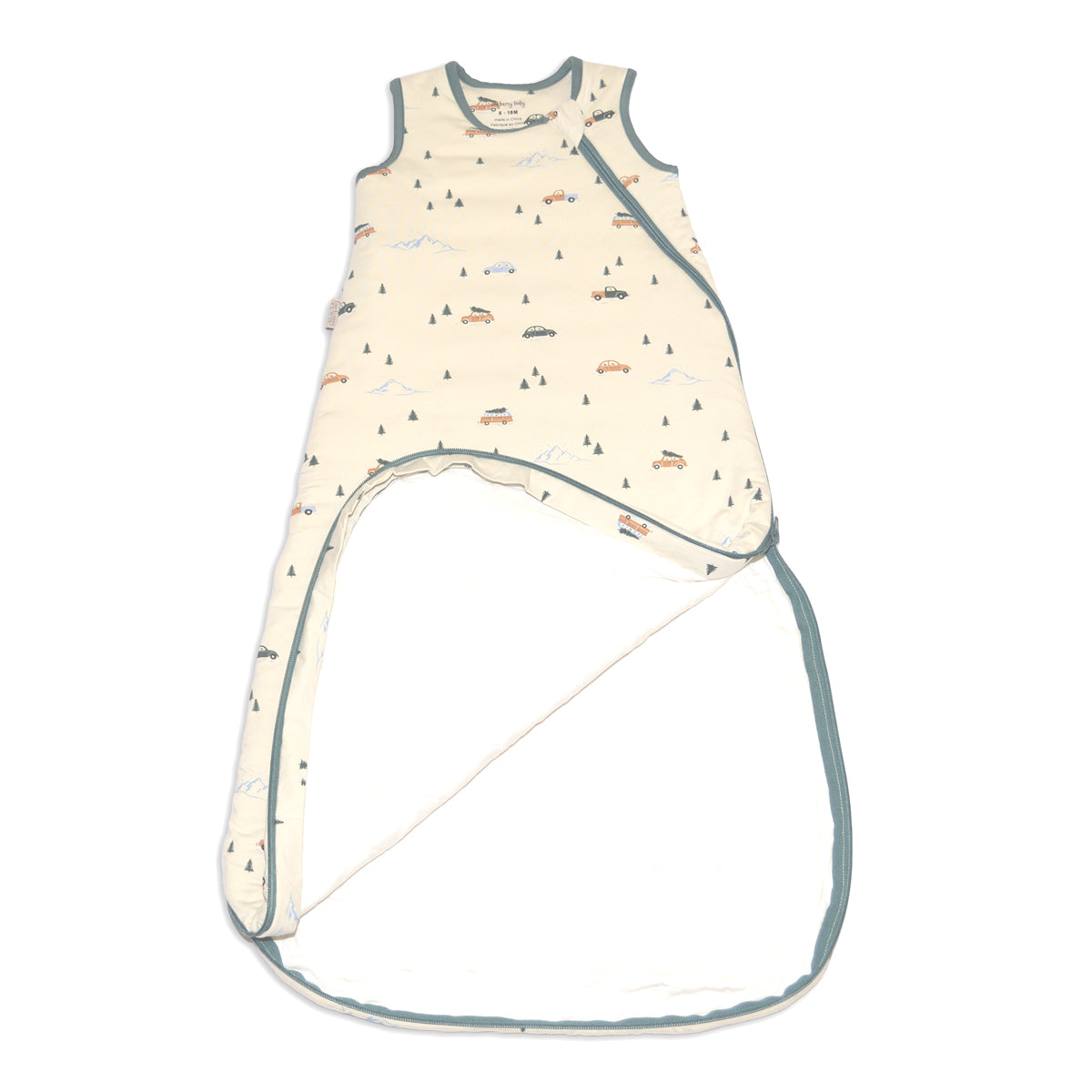 bamboo sleep sack 2.5 tog winter road trip print