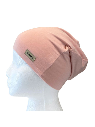 Bamboo Jersey Slouchy Beanie (Teatime Pink)