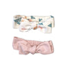 Bamboo Headbands 2 packs (Deer Forest Print/Teatome Pink)