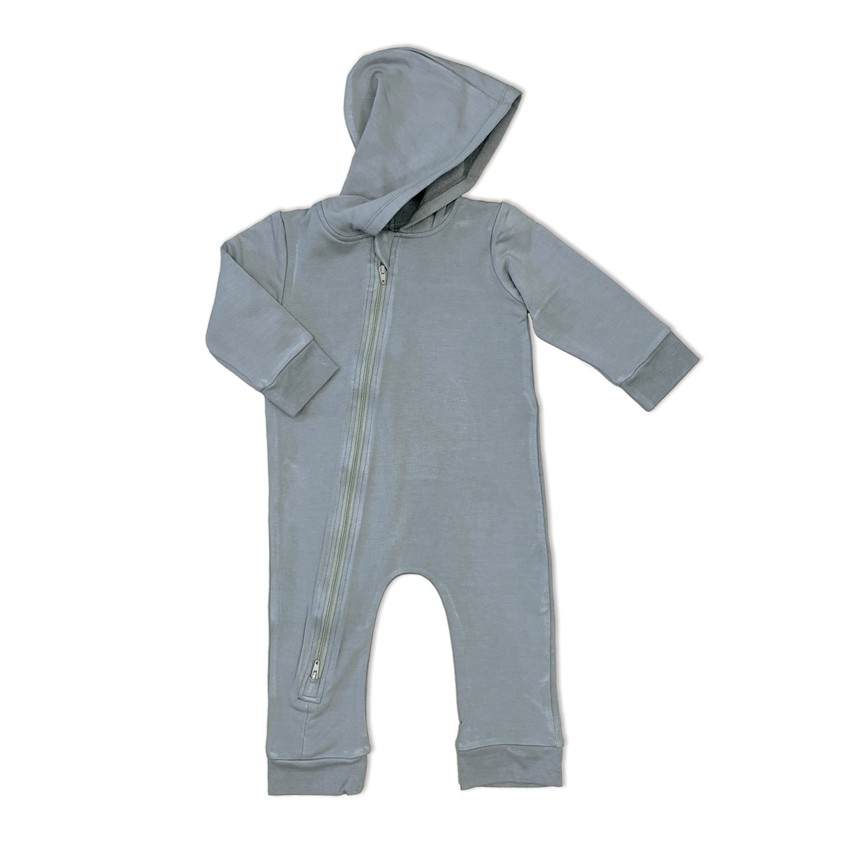 Bamboo Fleece Hooded Romper w/2 Way Zipper (Windy)