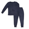 Bamboo Wool Women's Long Sleeve Pajama Set (Blue Night)