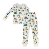 Bamoboo Long Sleeve Pajama Set (Jolly Christmas Cars Print)