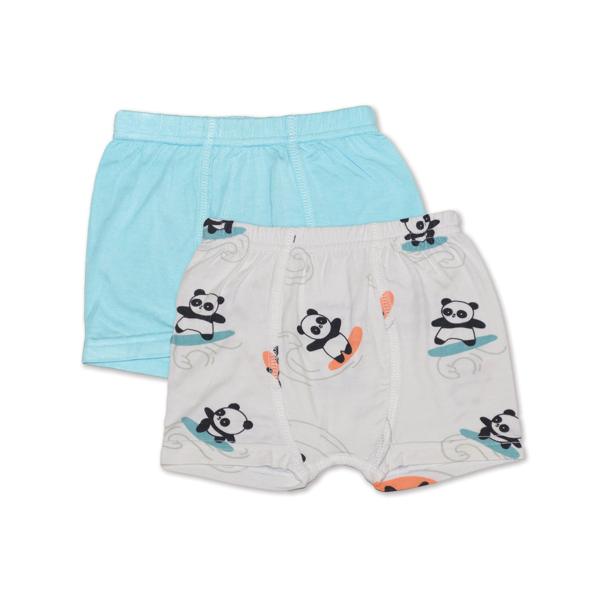 bamboo boys underwear shorts aqua surfs up panda