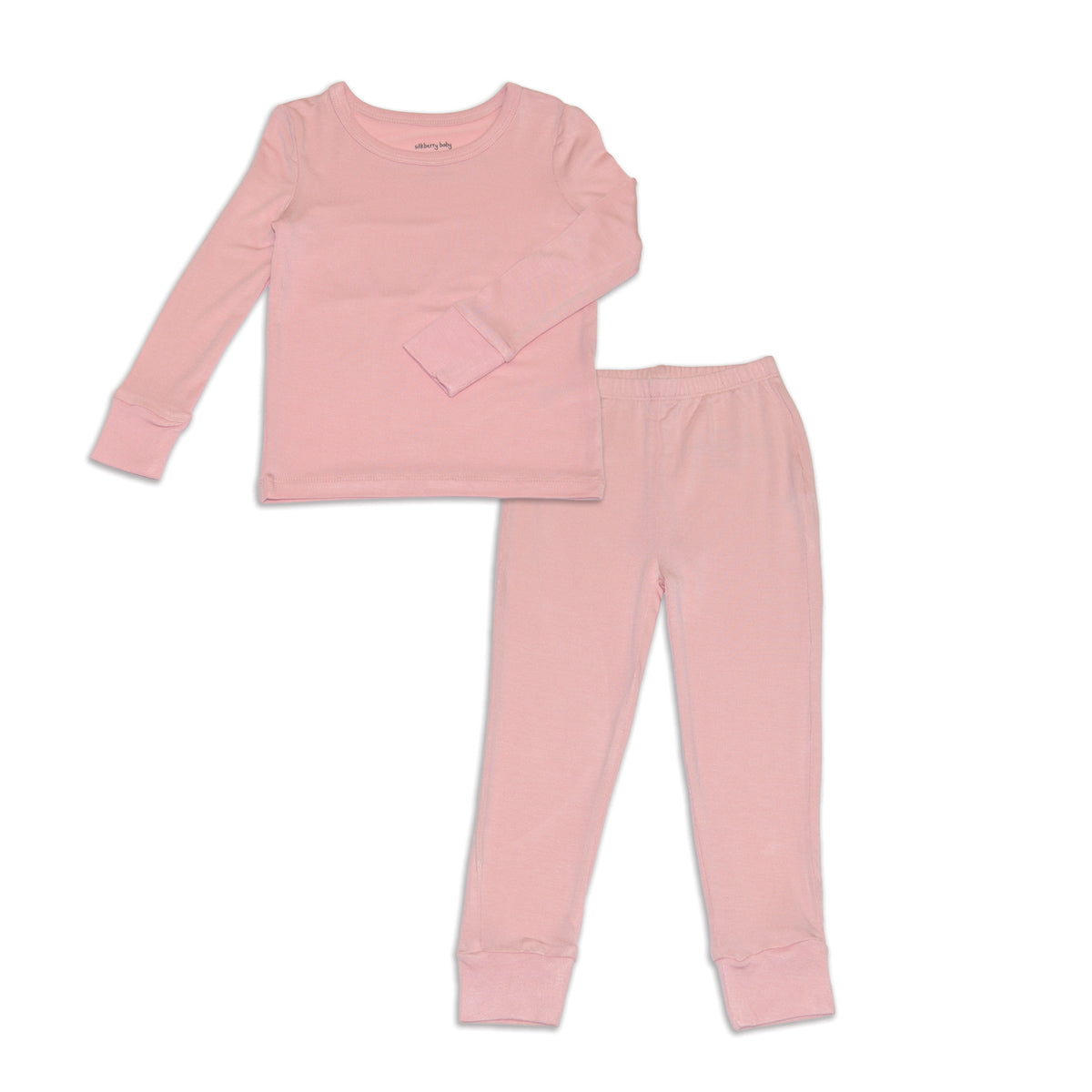bamboo long sleeve pajama set coral blush
