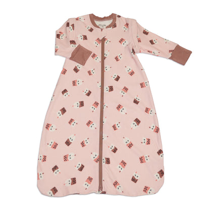 bamboo fleece sleep sack bubble tea time print