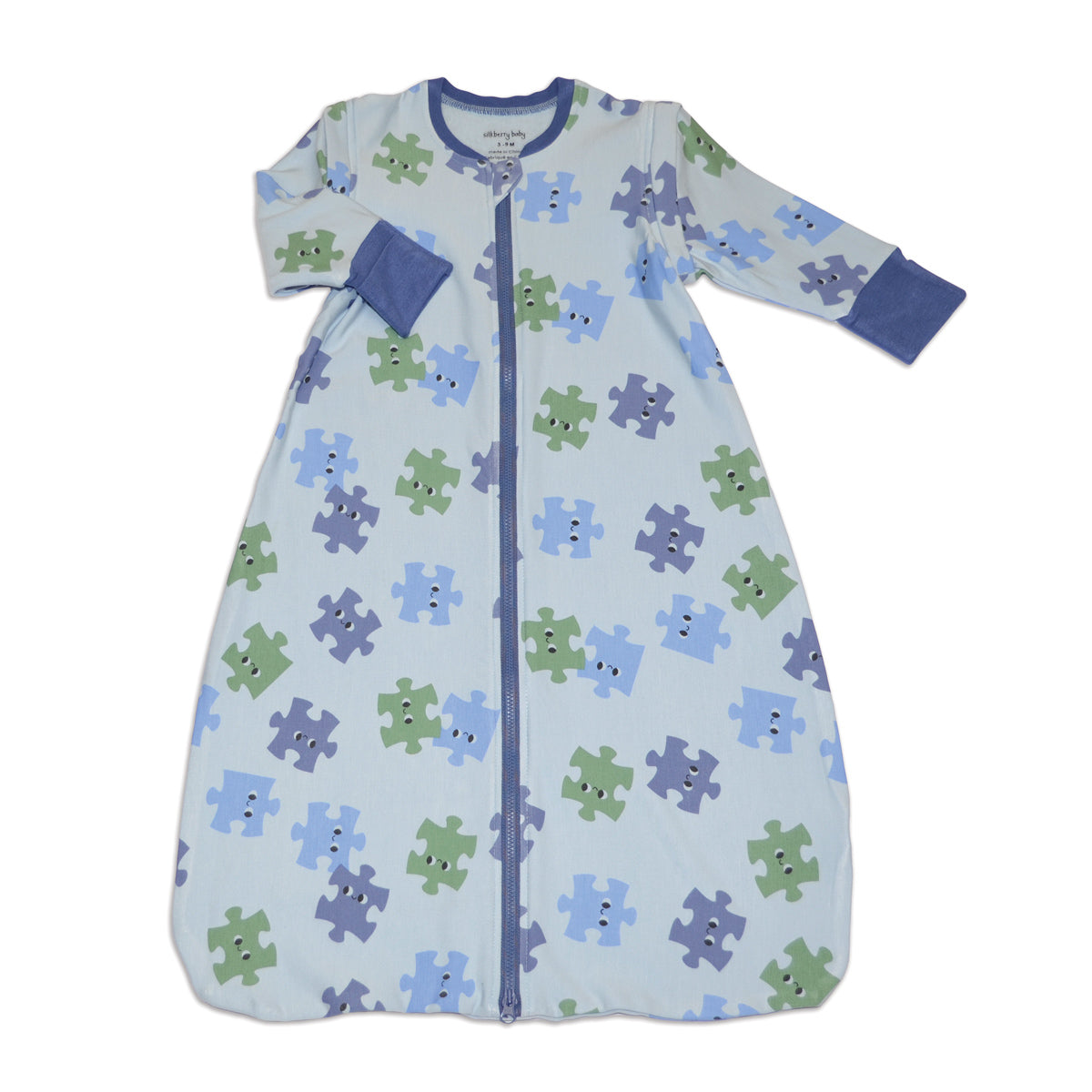 bamboo fleece sleep sack puzzle pals print