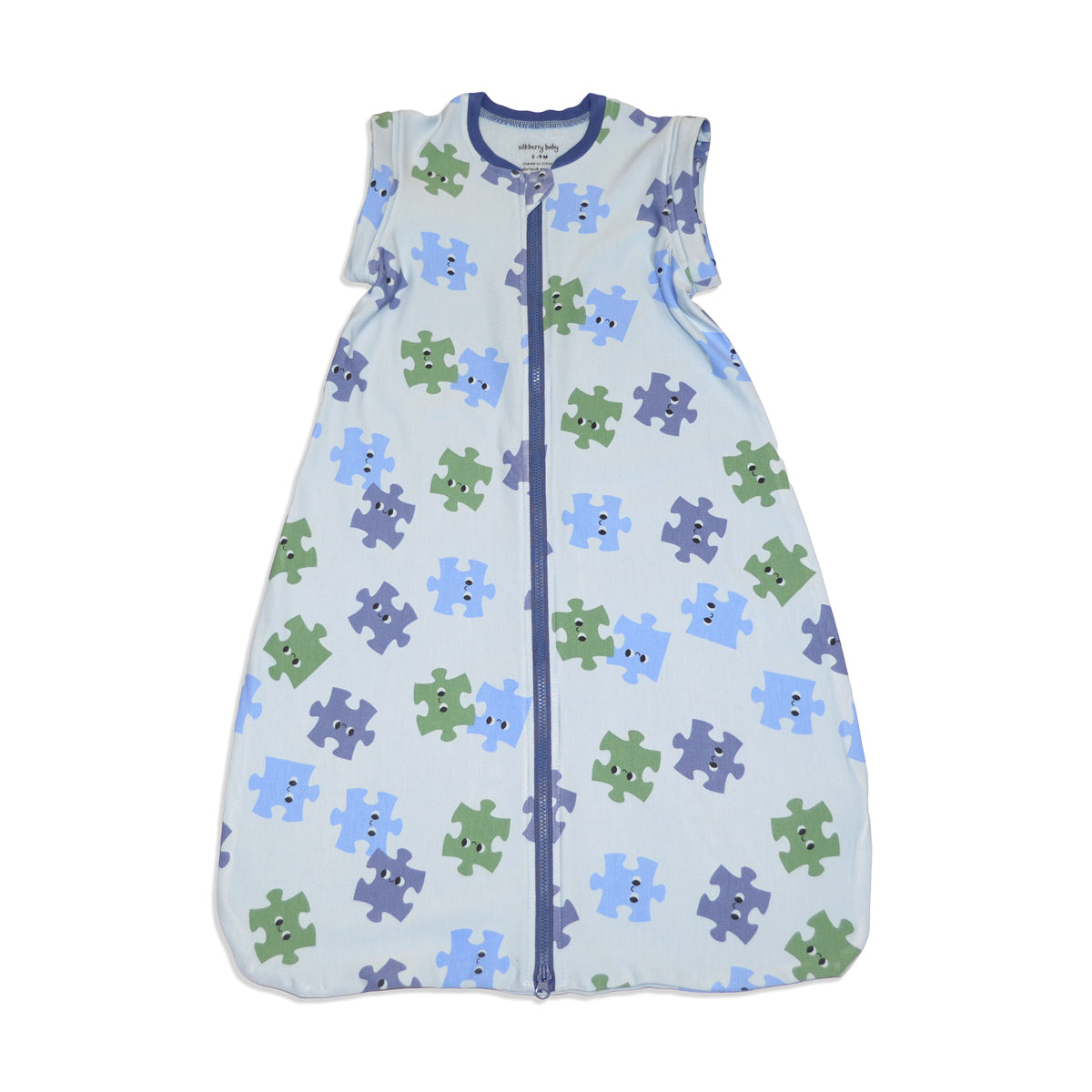 bamboo fleece sleep sack puzzle pals print