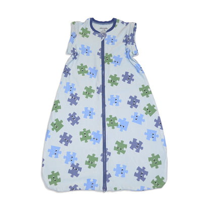 bamboo fleece sleep sack puzzle pals print