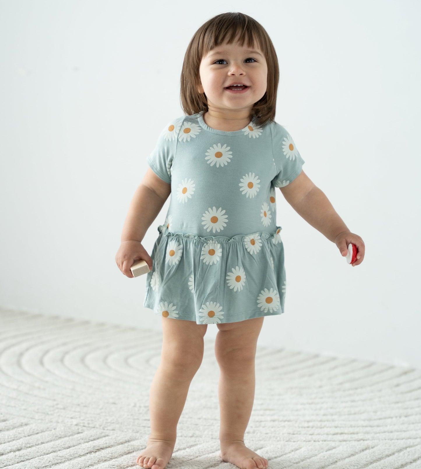 bamboo skirt bodysuit daisy print