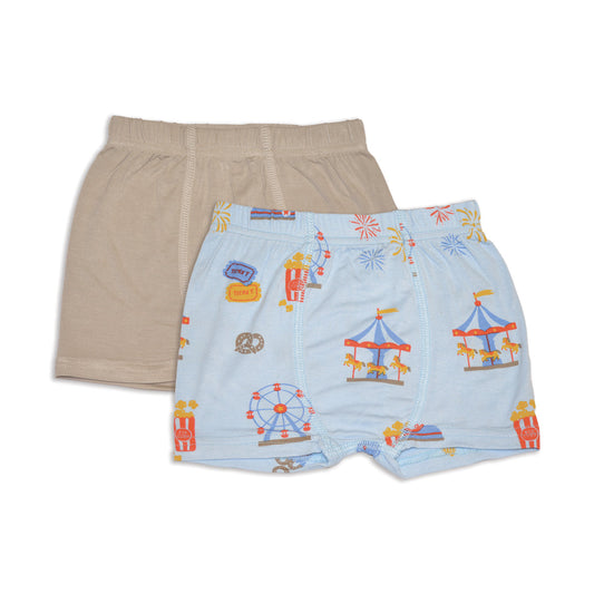 Bamboo Underwear Shorts 2 pack (Funland/Owl Feather)