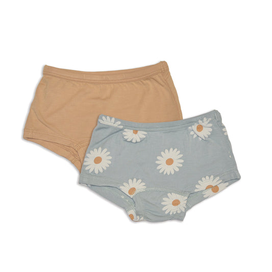 Bamboo Boyshorts Underwear 2 pack (Daisy/Cookie)