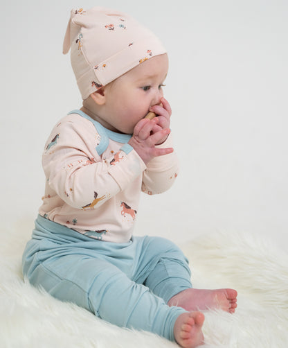 bamboo knot hat unicorn meadow print