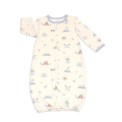 bamboo converter gown ski club print