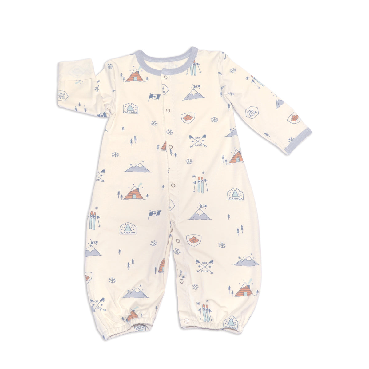 bamboo converter gown ski club print