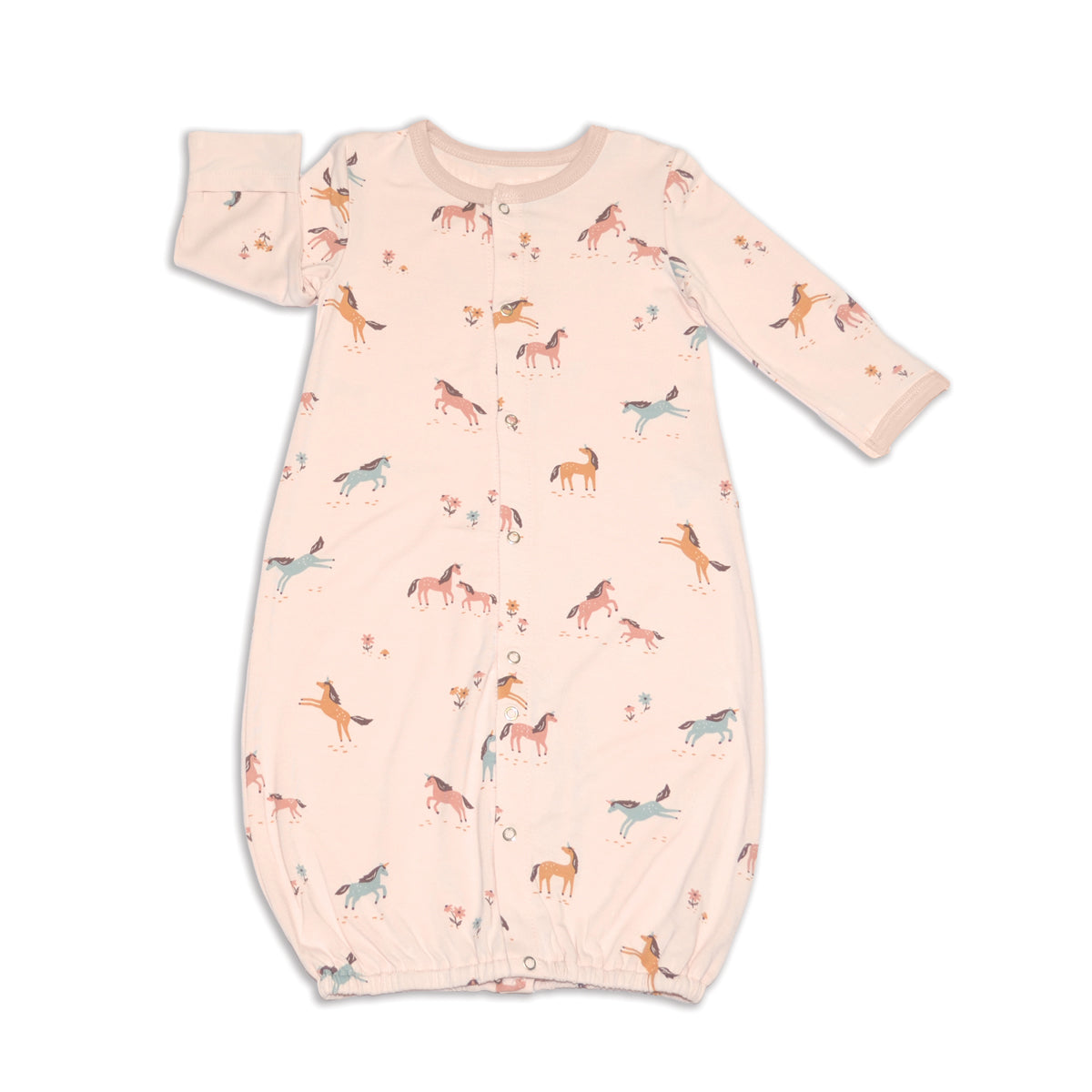 bamboo converter gown unicorn meadow print