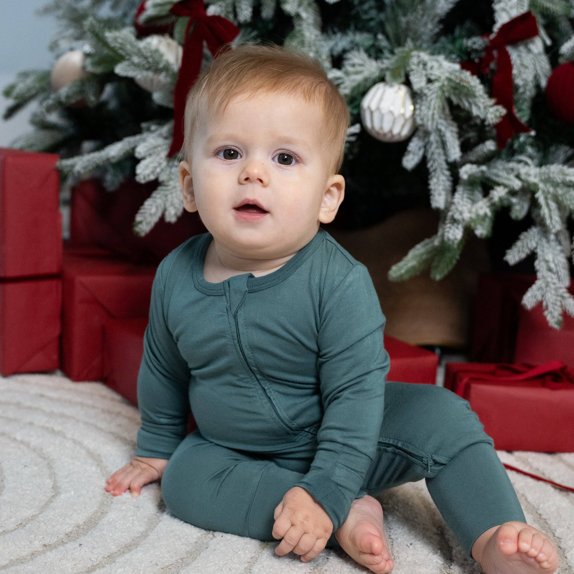 bamboo romper sleeper pine color