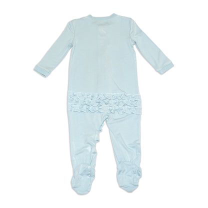 bamboo ruffle footies blue cloud color