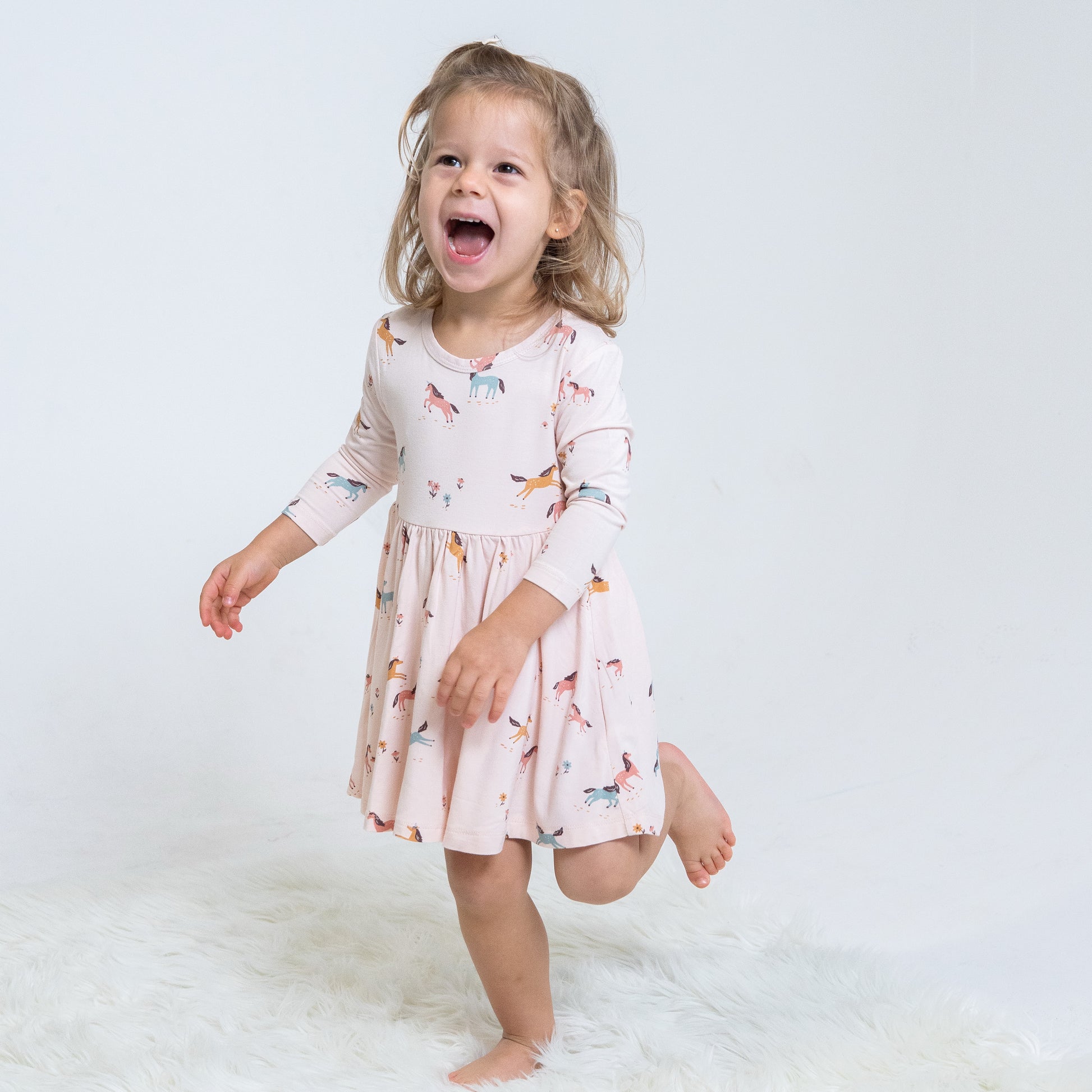 twirl dress unicorn meadow print