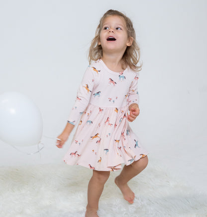 twirl dress unicorn meadow print