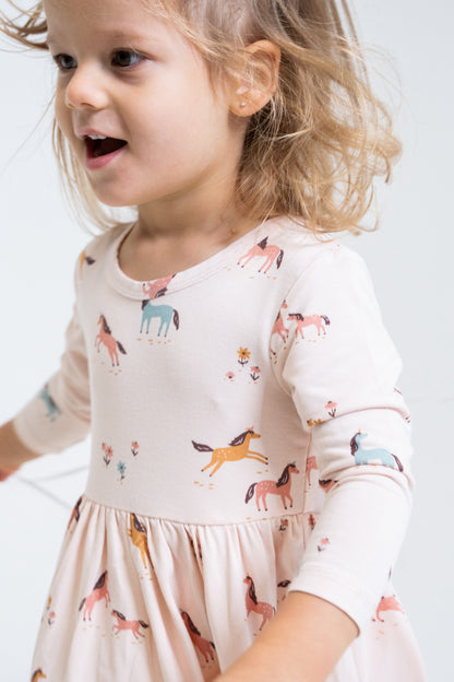 twirl dress unicorn meadow print