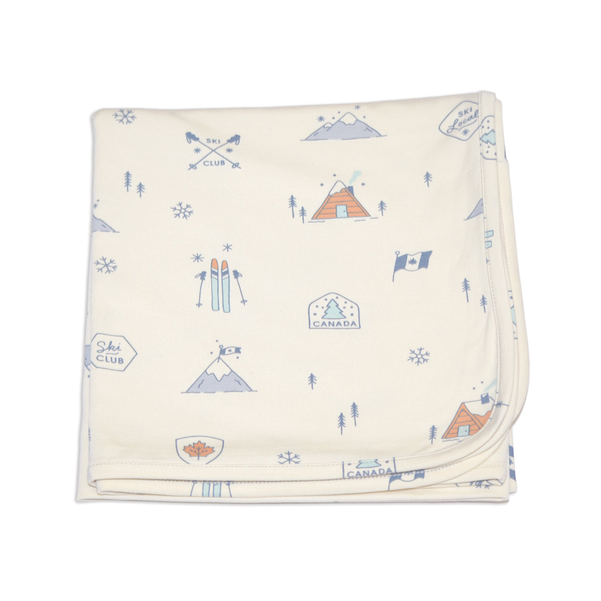 swaddle blanket ski club print