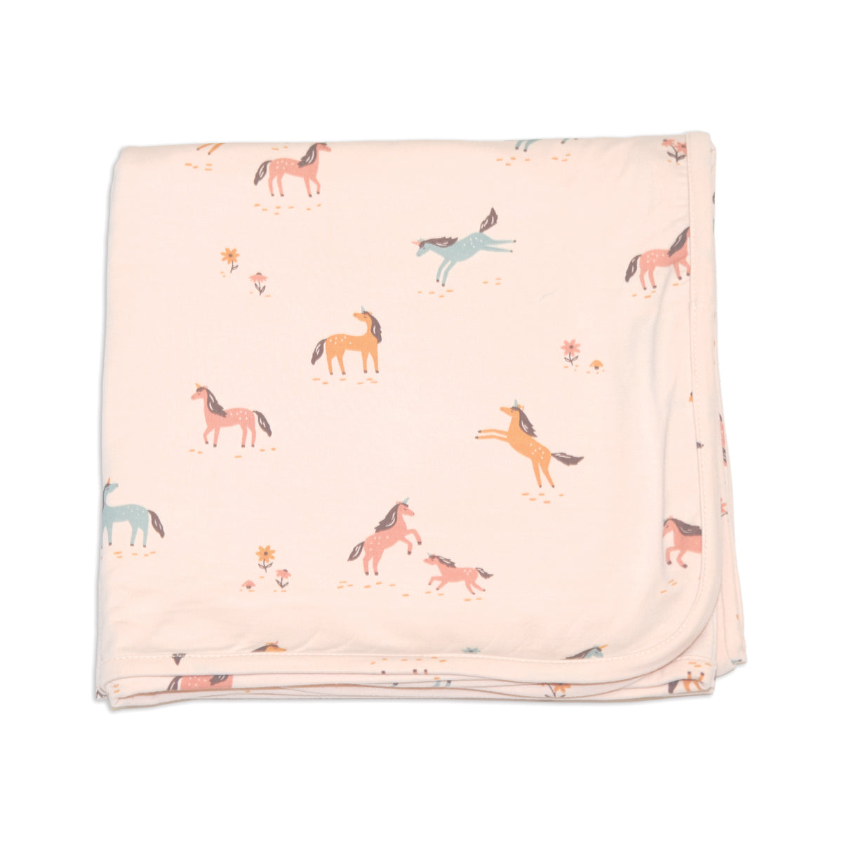 swaddle blanket unicorn meadow print