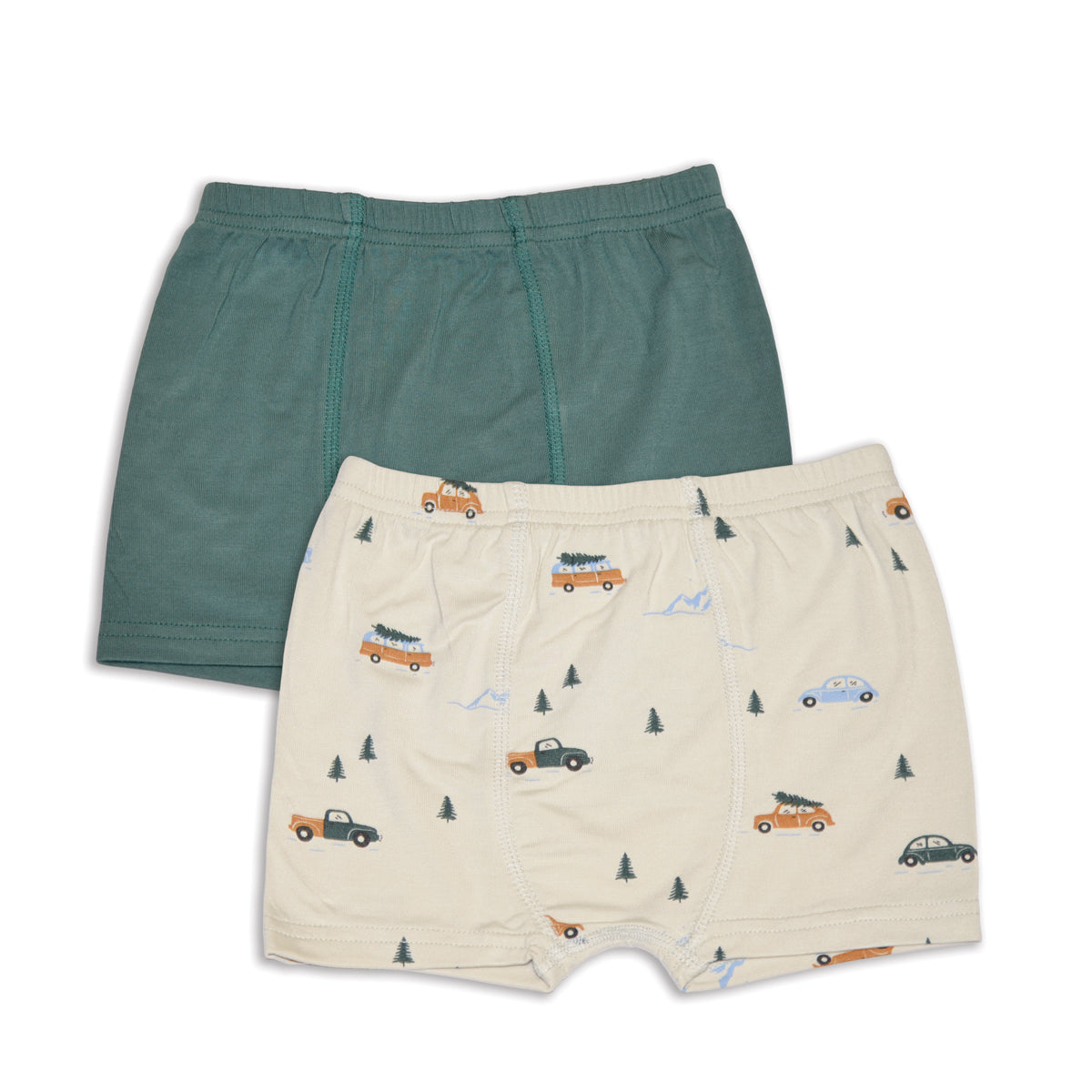 boys underwear shorts winter road trip print and pine