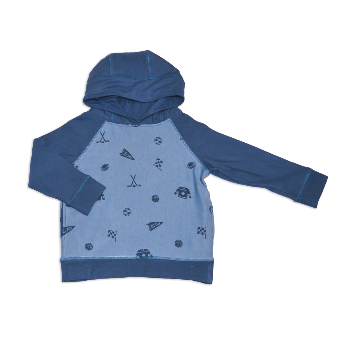 fleece hooded jacket all star print