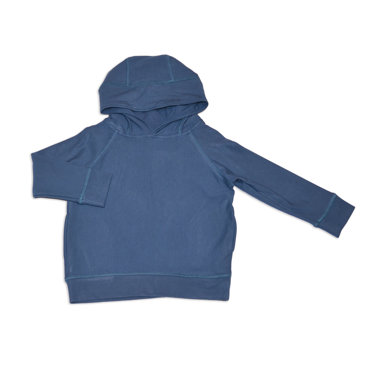fleece hooded jacket indigo color