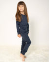 Bamboo Wool Long Sleeve Pajama Set (Blue Night)