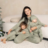 Bamboo Wool Long Sleeve Pajama Set (Lily Pad)