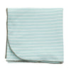 Organic Cotton Swaddler Blanket (Arctic blue/snow stripe)