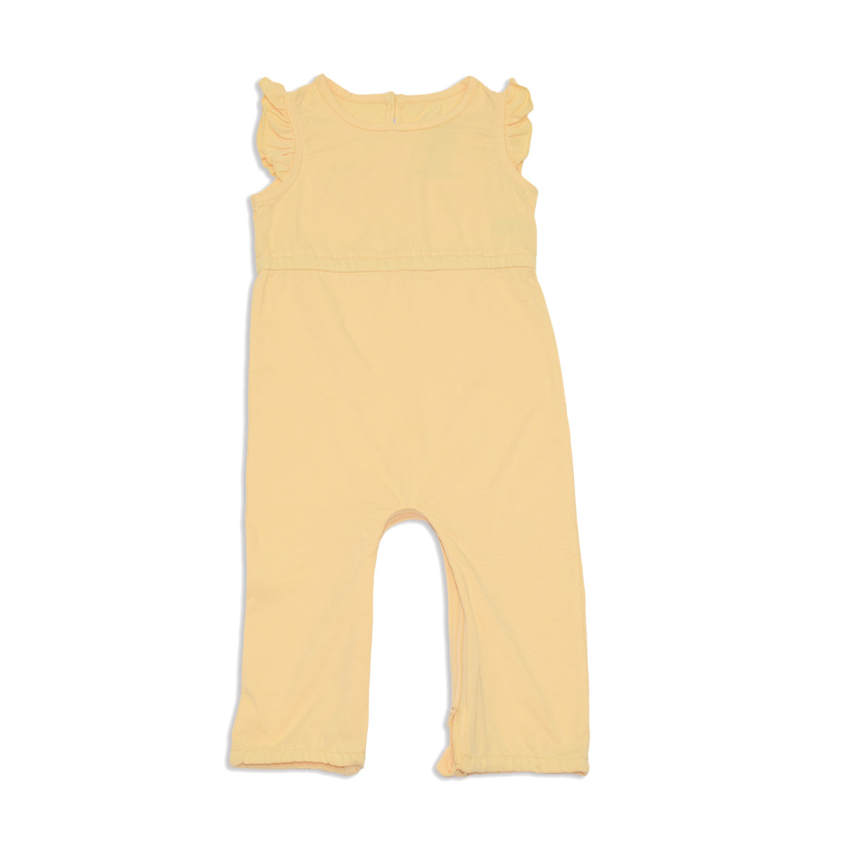 organic cotton zippy romper butter pecan