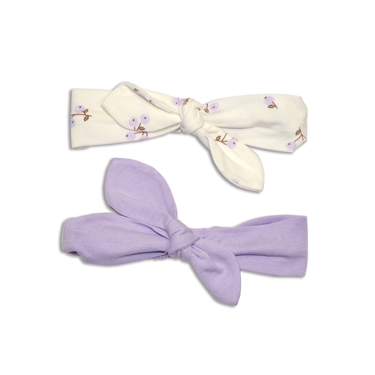 organic cotton headbands winter berries print
