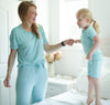 bamboo short sleeve top & shorts pajama set cotton candy