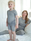 bamboo short sleeve top & shorts pajama set pigeon