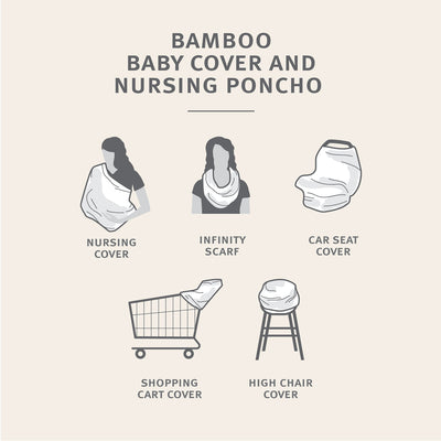 bamboo baby cover & nursing poncho all aboard print