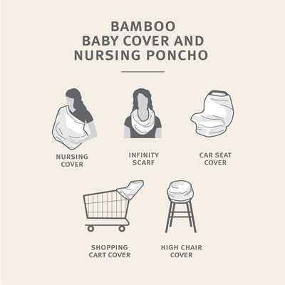 Bamboo Baby Cover & Nursing Poncho (Space Monkey Print)