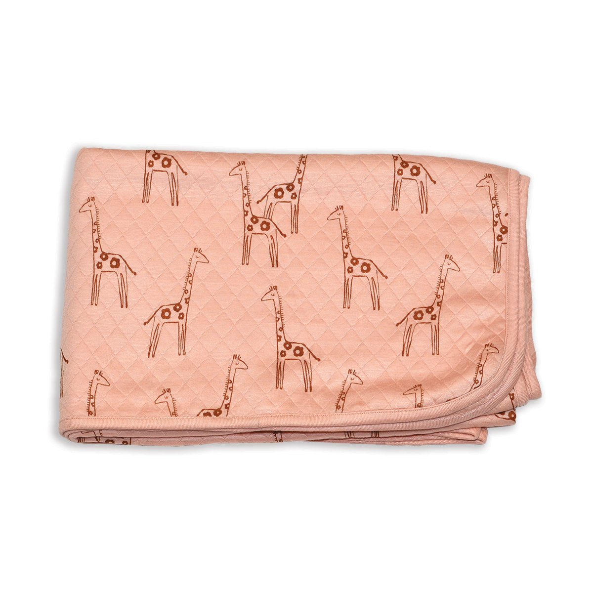 Large Bamboo Quilted Blanket (Daisy Giraffe Print)