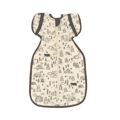 newborn cocoon sack doodle camp print
