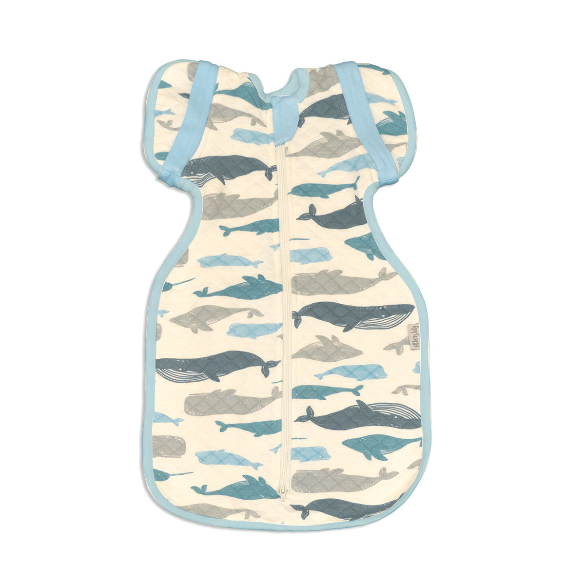newborn cocoon sack whale print