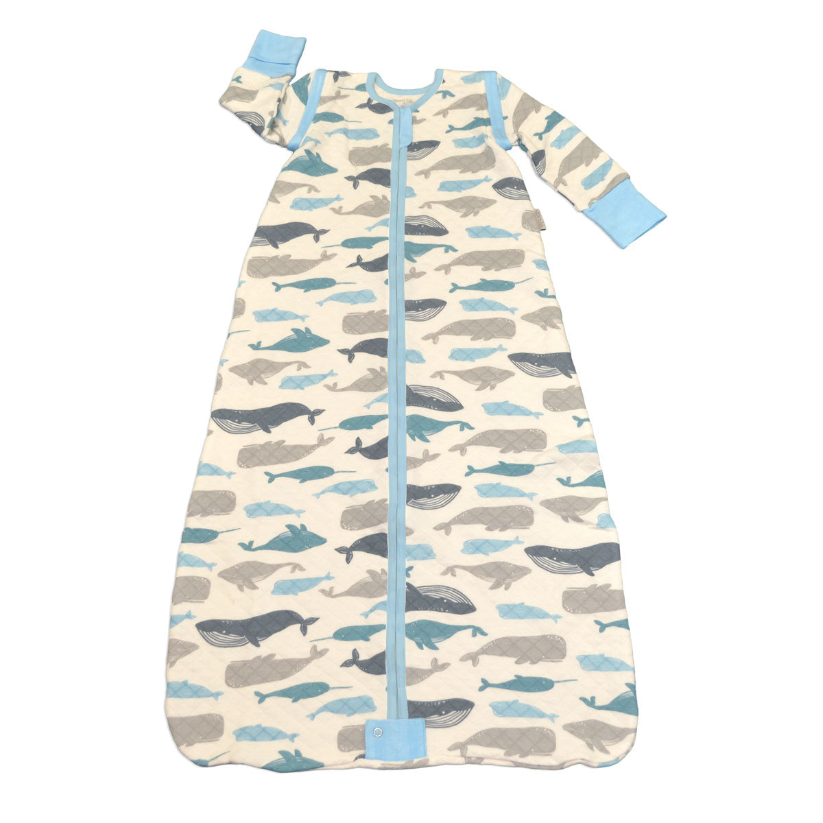 Bamboo Classic Sleeping Sack w Detachable Sleeves 1 TOG Whale of a Tim https silkberrybaby