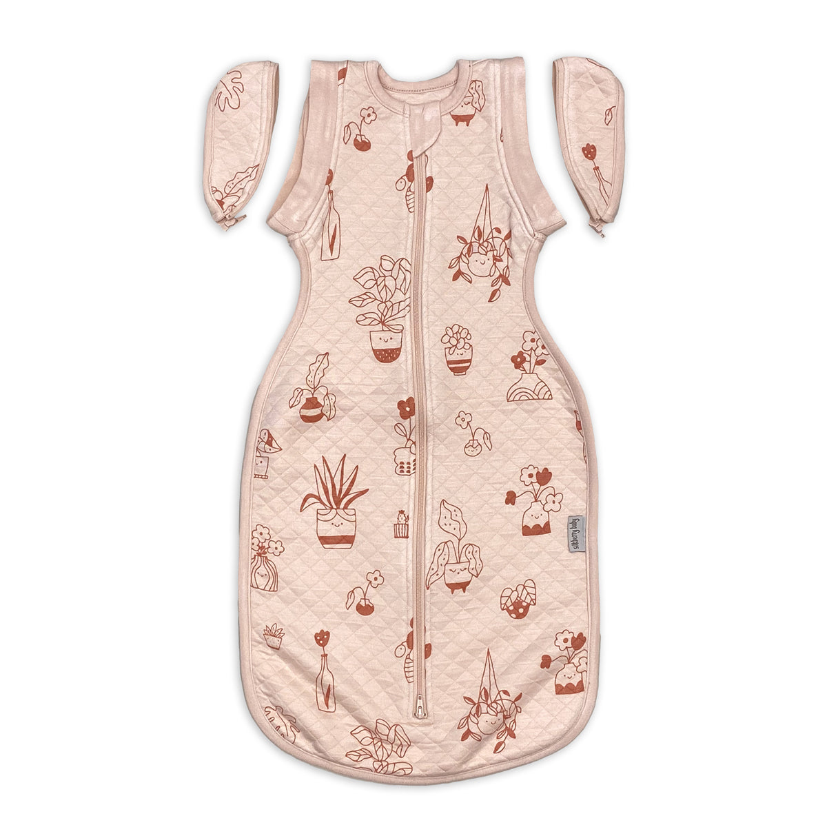 bamboo newborn socoon sack plantastic print