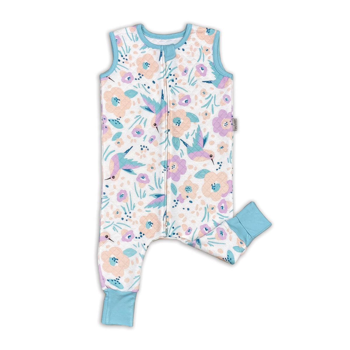 early walker sleep sack hummingbird garden print