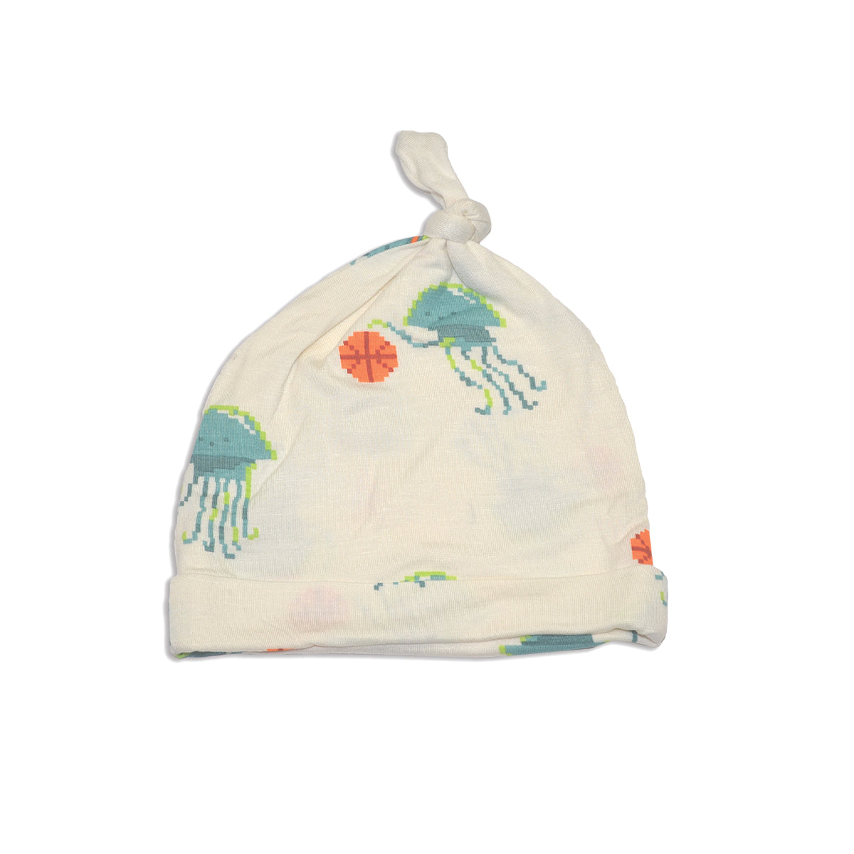 bamoo knot hat pixel jelly print
