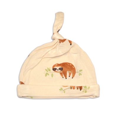 bamboo knot hat sleepy sloth print